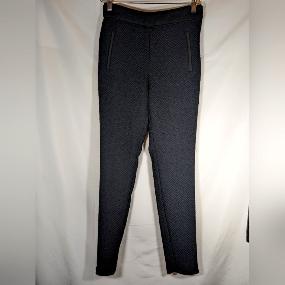 Zara Basic Black Skinny Side Zip Pants Size Extra-Small